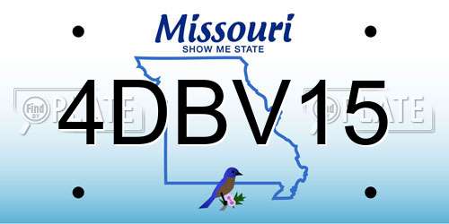 4DBV15 Missouri License Plate