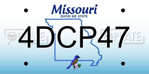 4DCP47 Missouri License Plate