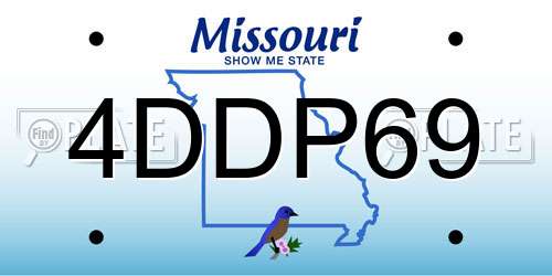 4DDP69 Missouri License Plate