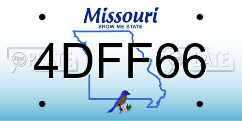 4DFF66 Missouri License Plate