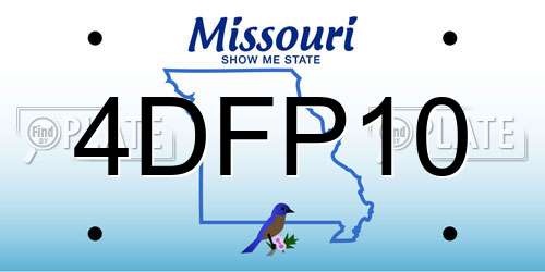 4DFP10 Missouri License Plate