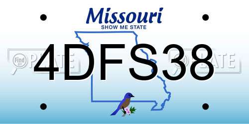 4DFS38 Missouri License Plate