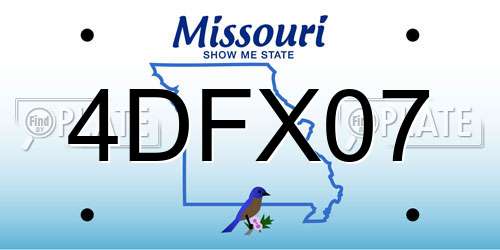 4DFX07 Missouri License Plate