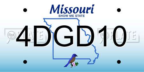 4DGD10 Missouri License Plate