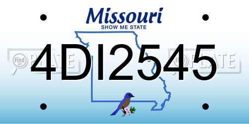 4DI2545 Missouri License Plate