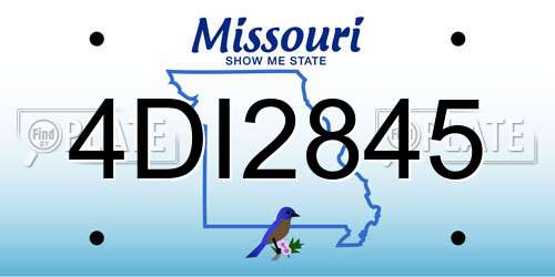 4DI2845 Missouri License Plate