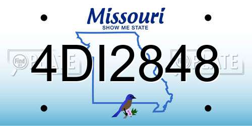 4DI2848 Missouri License Plate