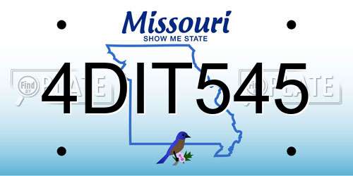 4DIT545 Missouri License Plate