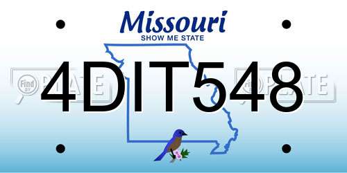 4DIT548 Missouri License Plate