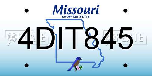 4DIT845 Missouri License Plate