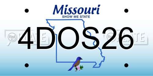 4DOS26 Missouri License Plate
