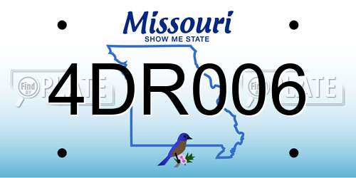 4DR006 Missouri License Plate