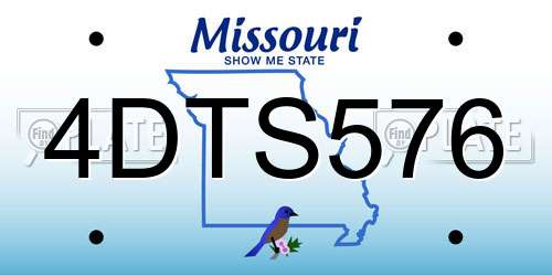 4DTS576 Missouri License Plate