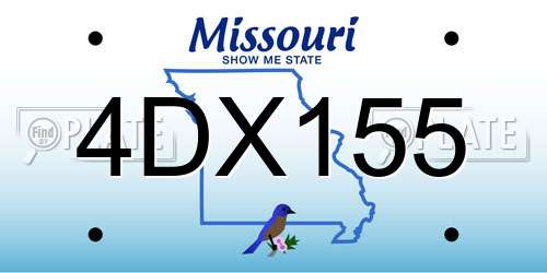 4DX155 Missouri License Plate
