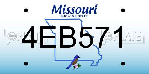 4EB571 Missouri License Plate