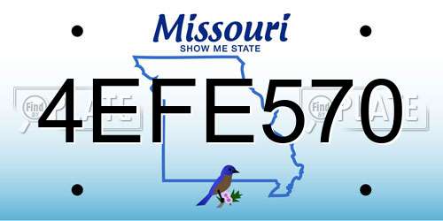 4EFE570 Missouri License Plate
