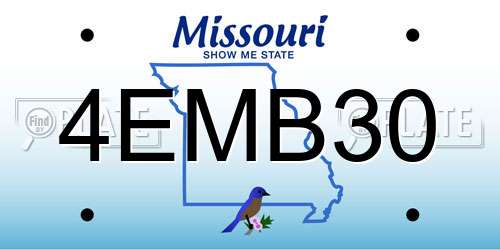 4EMB30 Missouri License Plate