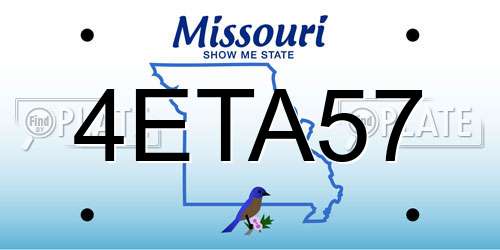 4ETA57 Missouri License Plate