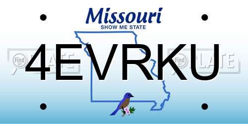 4EVRKU Missouri License Plate
