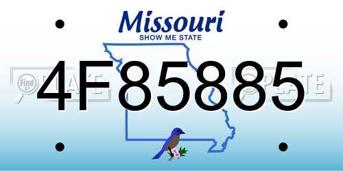 4F85885 Missouri License Plate