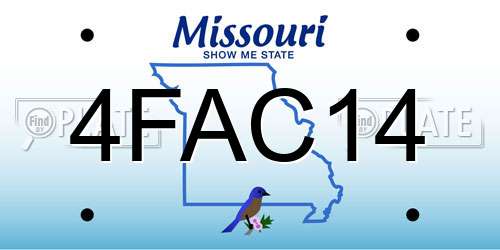 4FAC14 Missouri License Plate