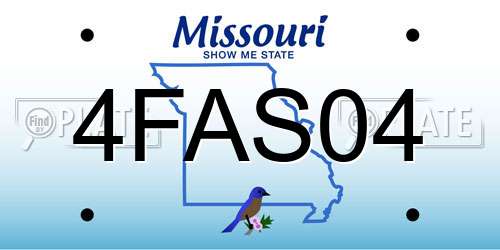 4FAS04 Missouri License Plate