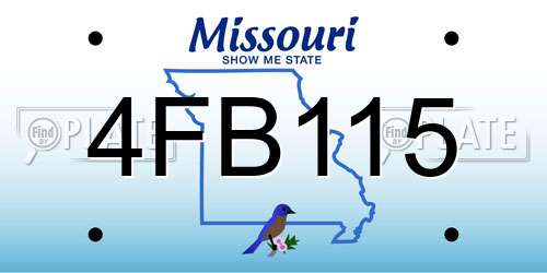 4FB115 Missouri License Plate