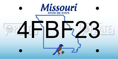 4FBF23 Missouri License Plate