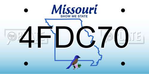 4FDC70 Missouri License Plate