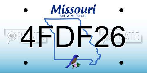 4FDF26 Missouri License Plate