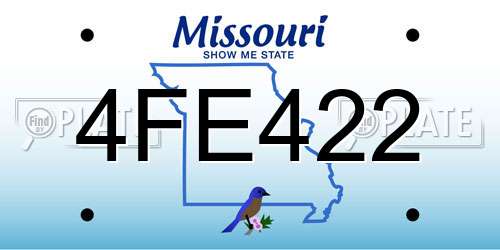 4FE422 Missouri License Plate