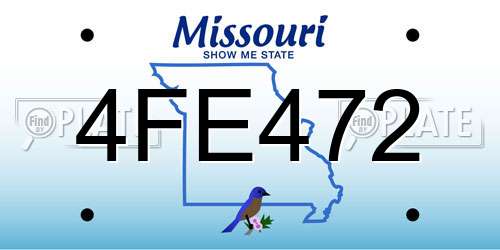 4FE472 Missouri License Plate