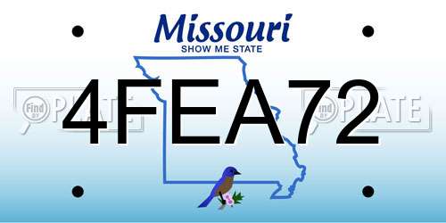 4FEA72 Missouri License Plate
