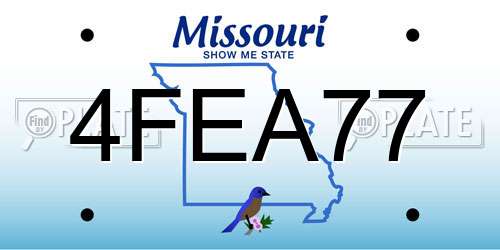 4FEA77 Missouri License Plate