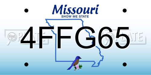 4FFG65 Missouri License Plate