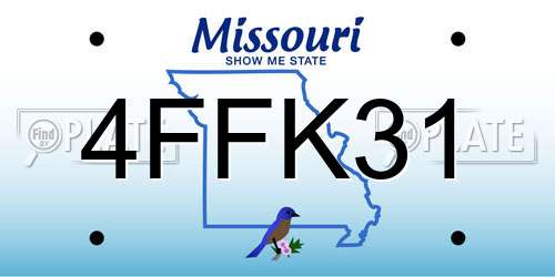 4FFK31 Missouri License Plate