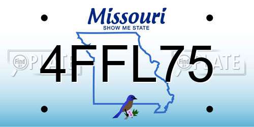 4FFL75 Missouri License Plate