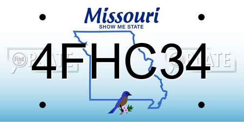 4FHC34 Missouri License Plate