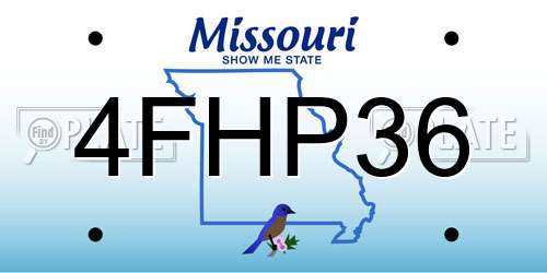 4FHP36 Missouri License Plate
