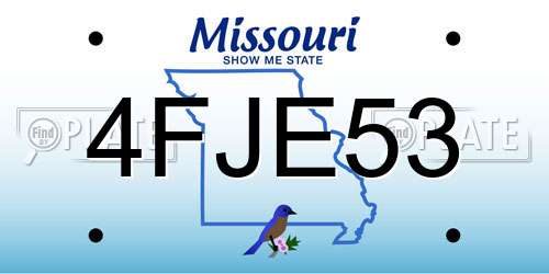 4FJE53 Missouri License Plate