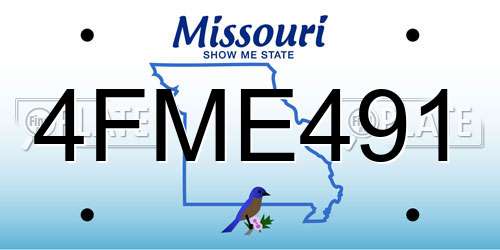4FME491 Missouri License Plate