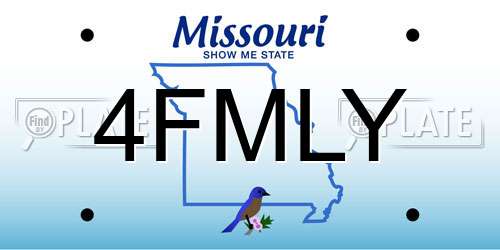 4FMLY Missouri License Plate