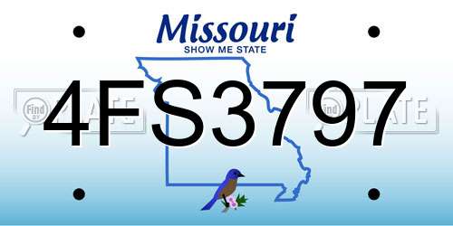4FS3797 Missouri License Plate