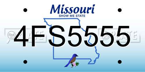 4FS5555 Missouri License Plate