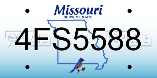 4FS5588 Missouri License Plate