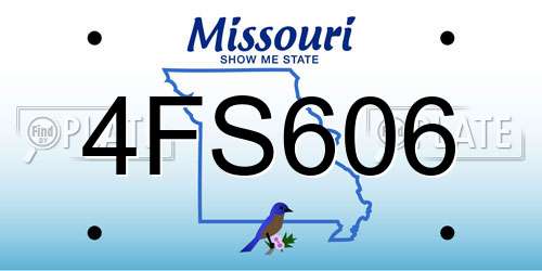 4FS606 Missouri License Plate