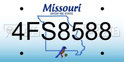 4FS8588 Missouri License Plate