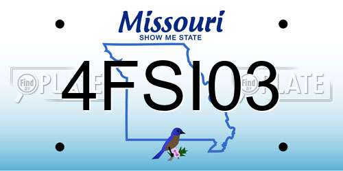 4FSI03 Missouri License Plate