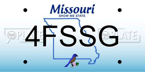 4FSSG Missouri License Plate