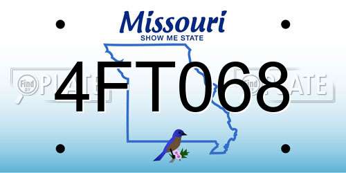 4FT068 Missouri License Plate